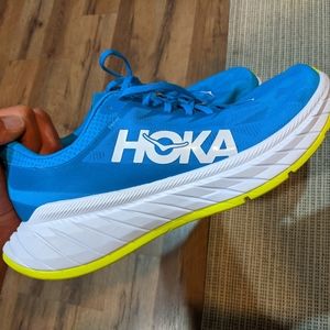 Hoka One One Carbon X 2 Running Mens Size 12 Blue Citrus White 1113526-DBCTR